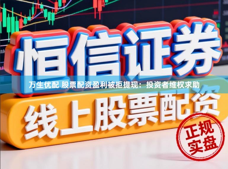 万生优配 股票配资盈利被拒提现：投资者维权求助