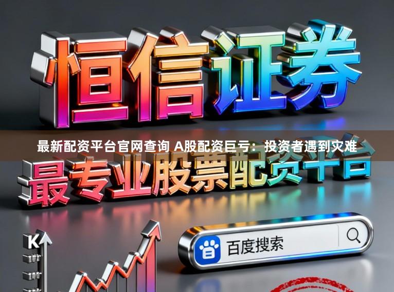 最新配资平台官网查询 A股配资巨亏：投资者遇到灾难